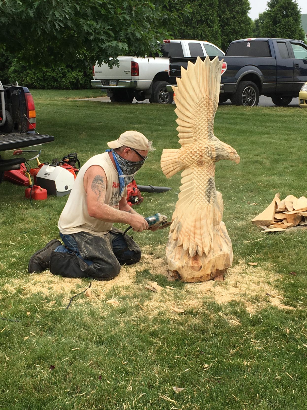 Carving demo at Intercourse Heritage Days.JPG